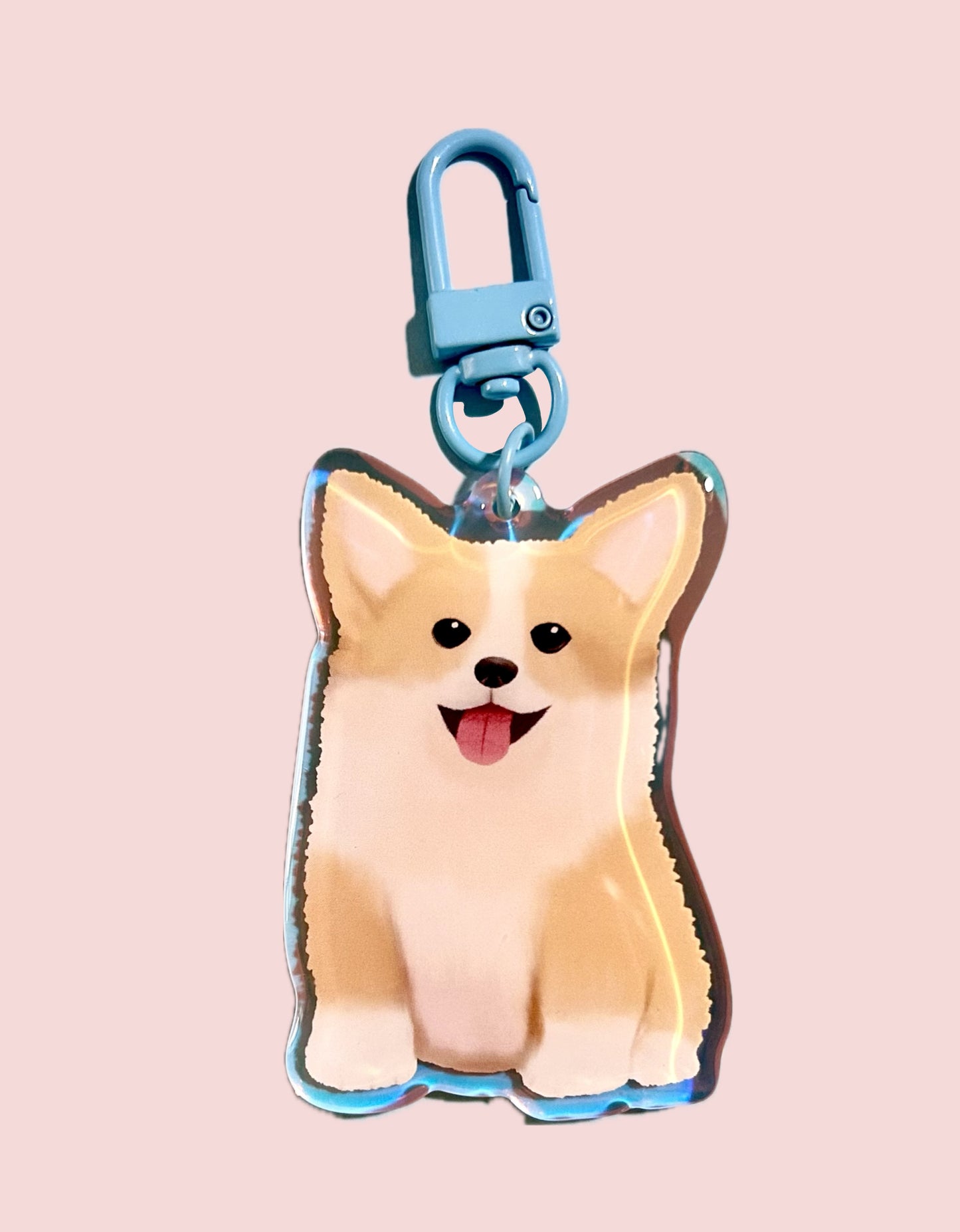 Happy Corgi Keychain