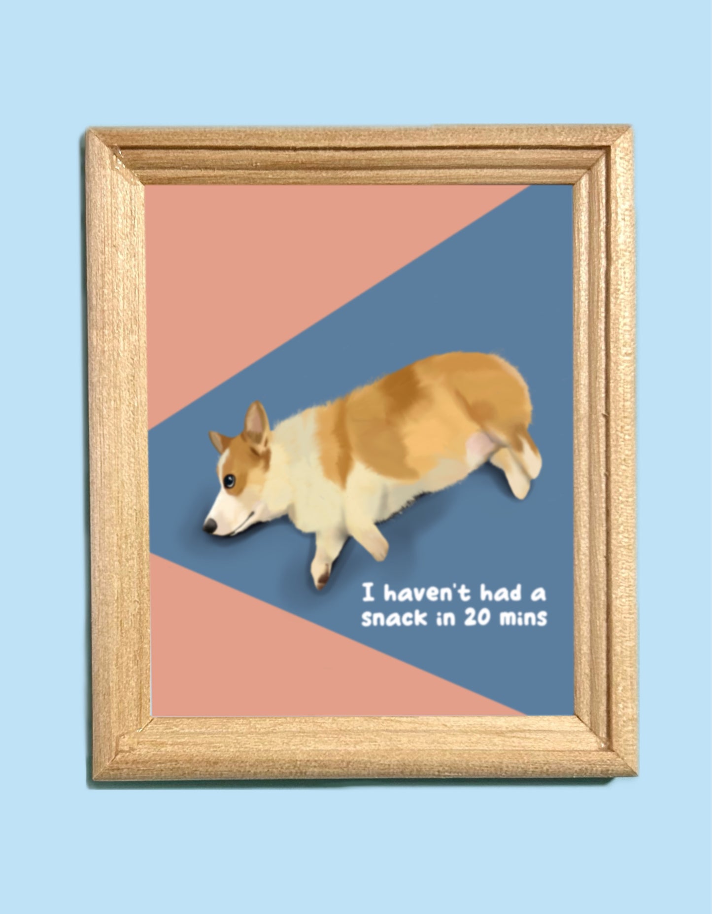 Hungry Corgi Art Magnet