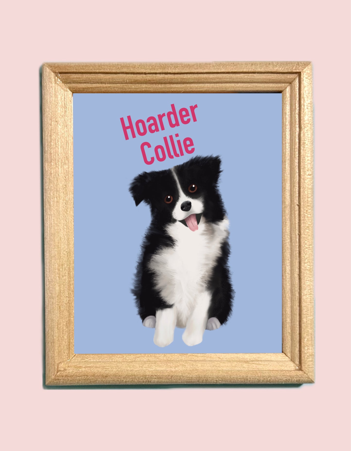 Hoarder Collie Art Magnet