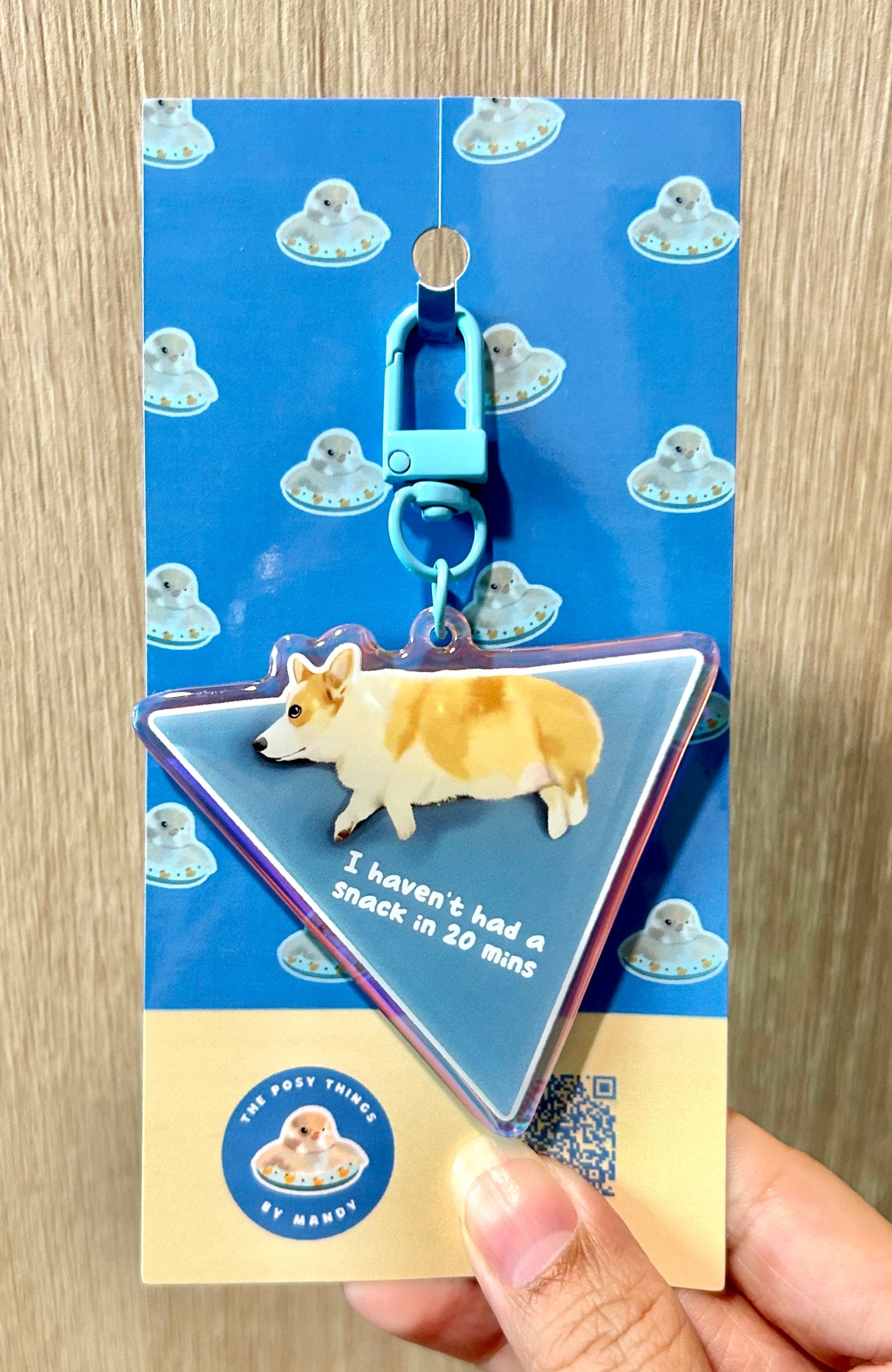 Hungry Corgi Keychain