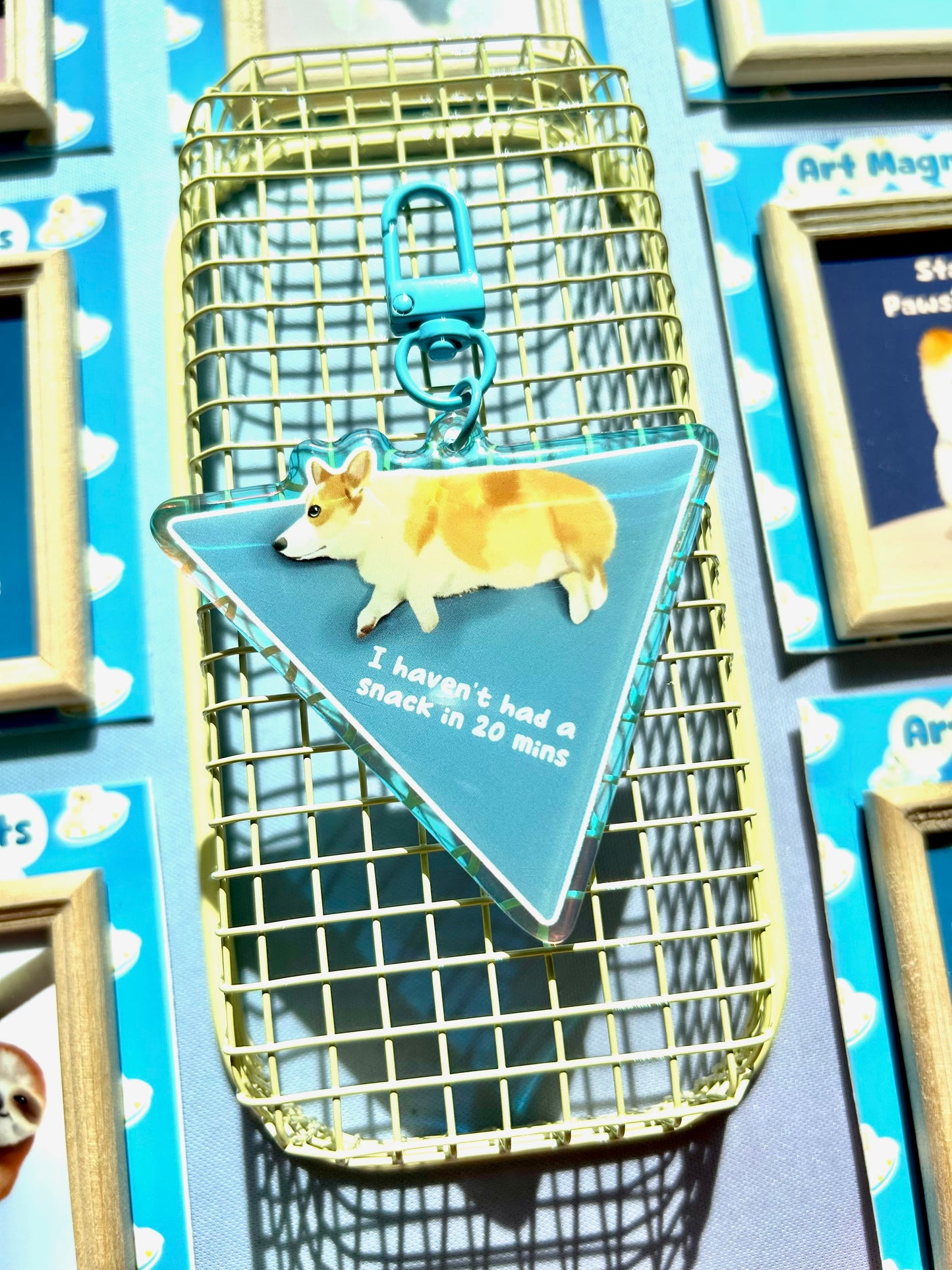 Hungry Corgi Keychain