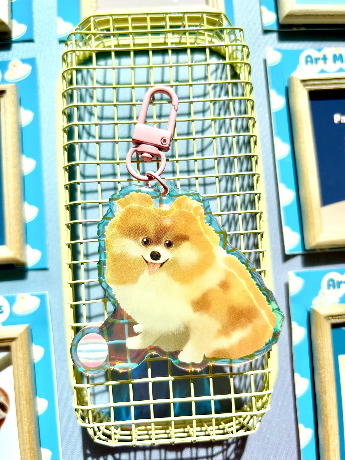 Pom With Ball Keychain