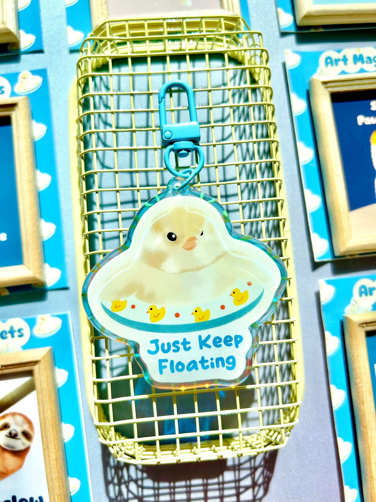 Just Keep Floating Keychain