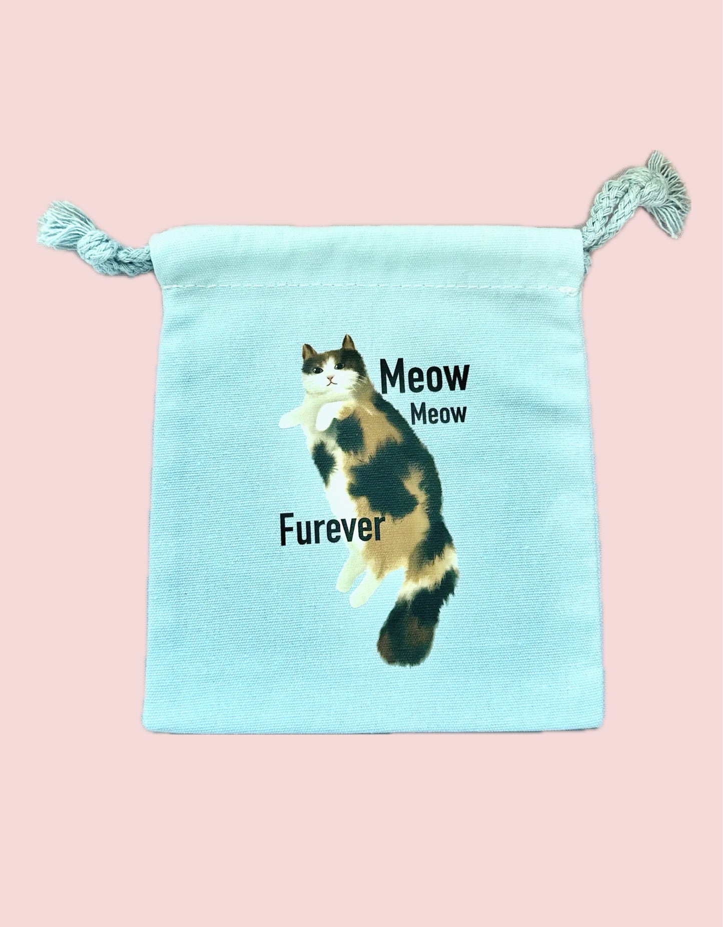 Meow Meow Furever Drawstring Pouch