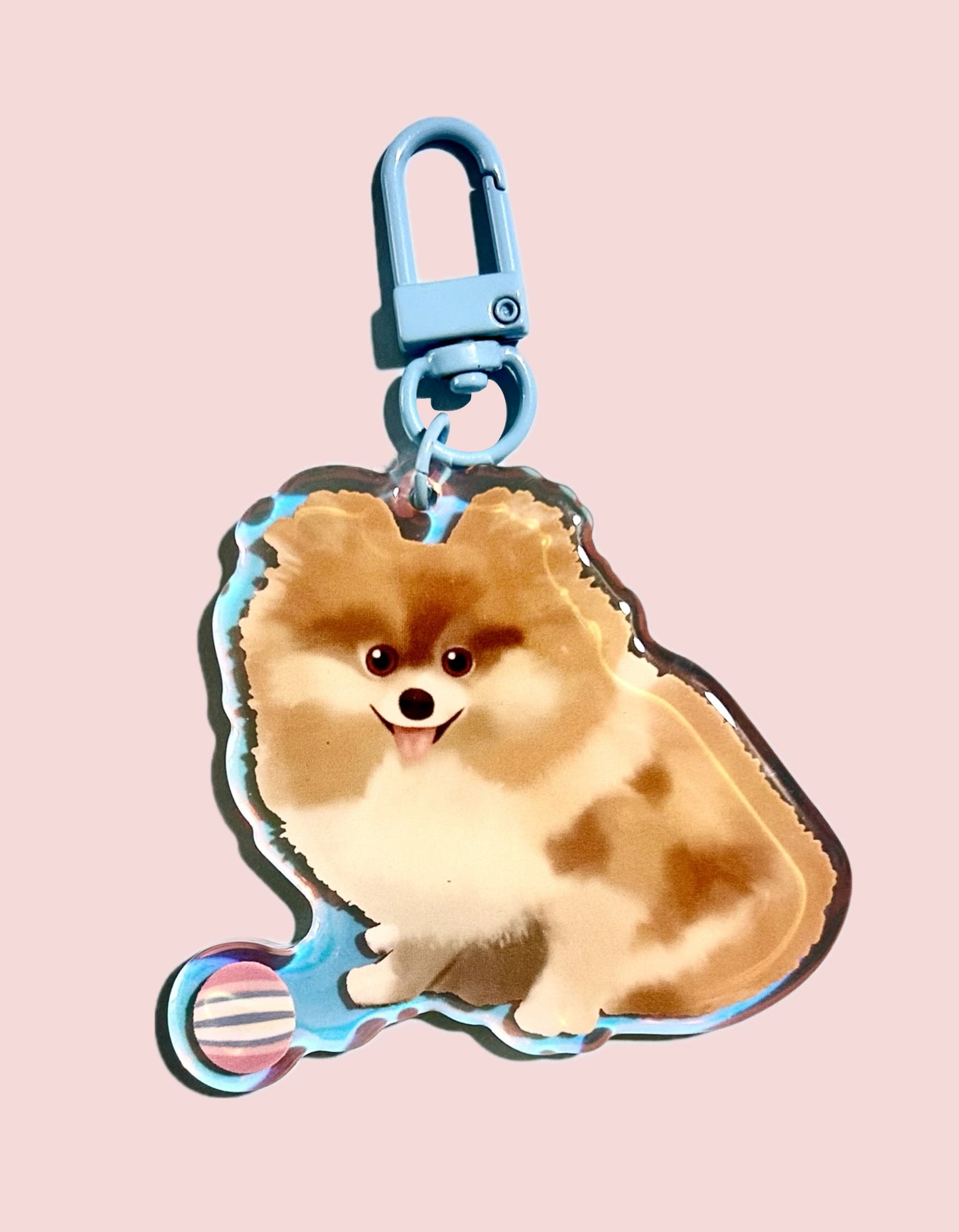 Pom With Ball Keychain