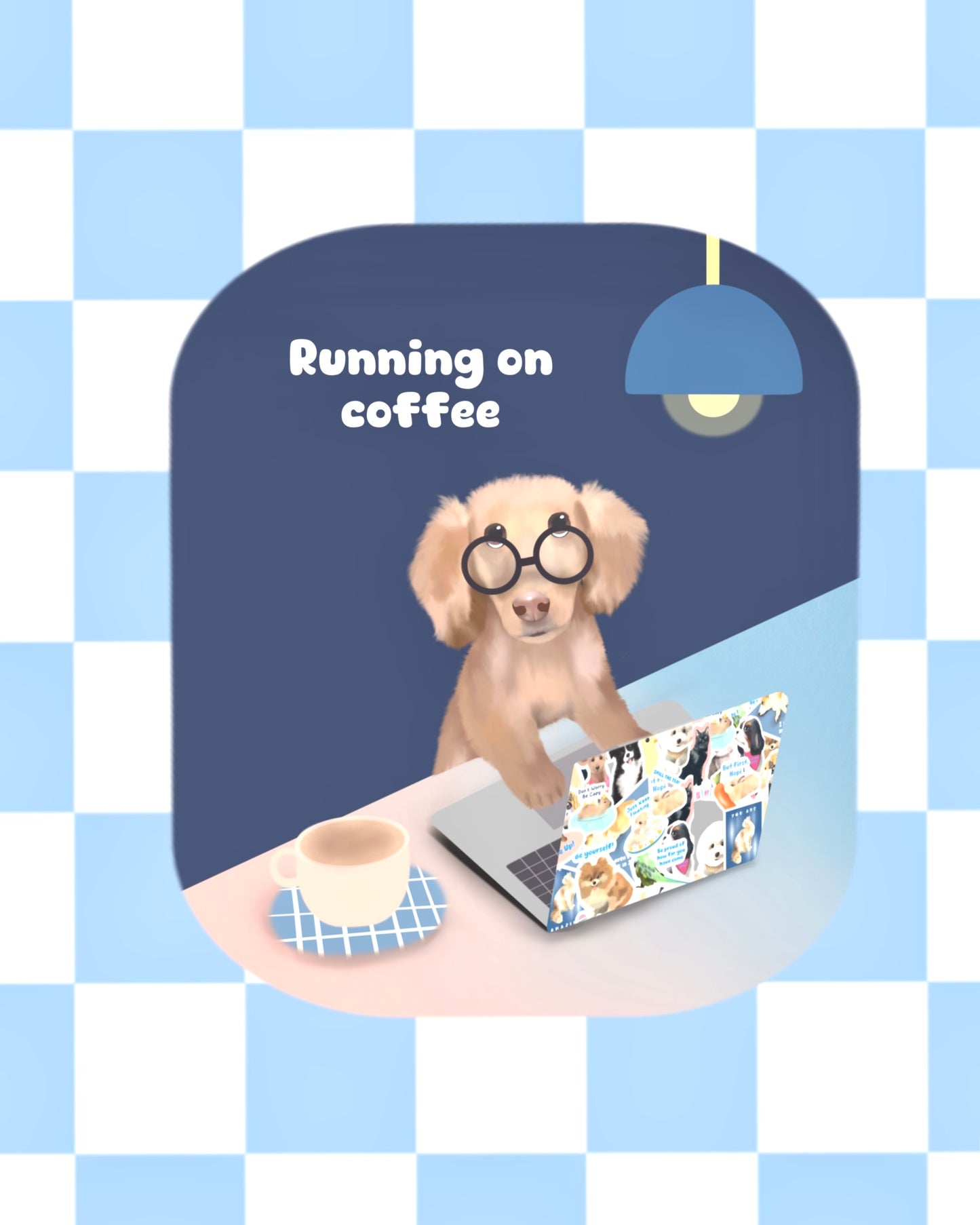 Running On Coffee (Dachshund) Sticker