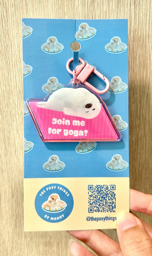Yoga Seal Keychain