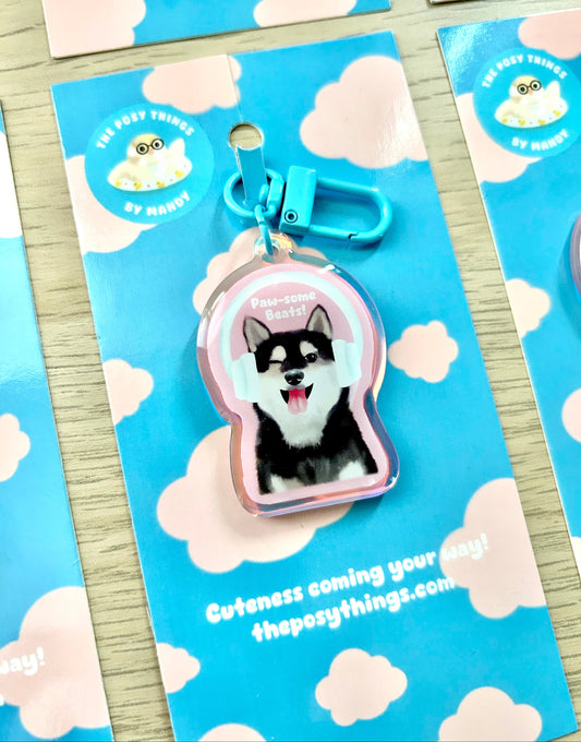 Paw-some Beats Keychain