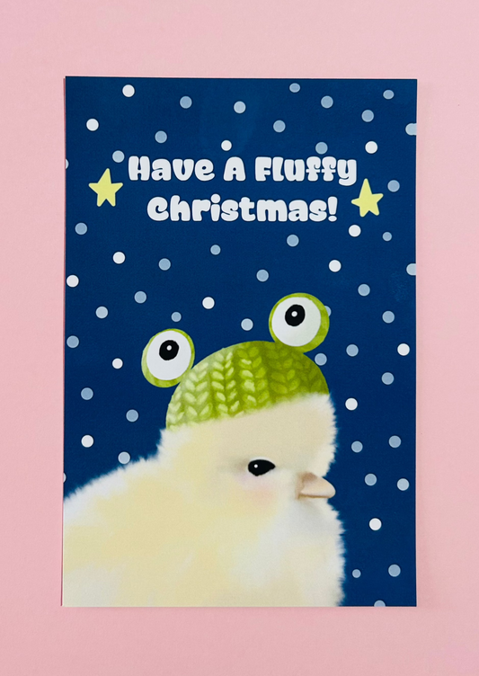 Have A Fluffy Christmas - Postcard/greeting card