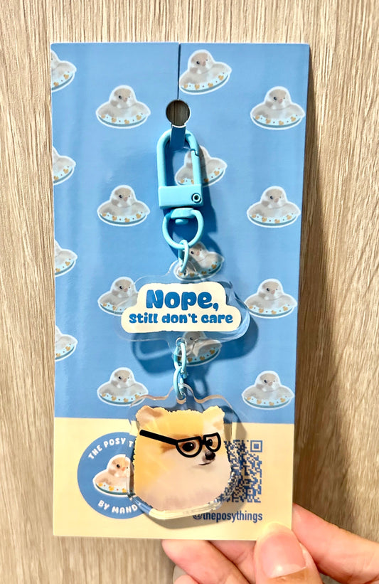 Nope, Still Don't Care Keychain
