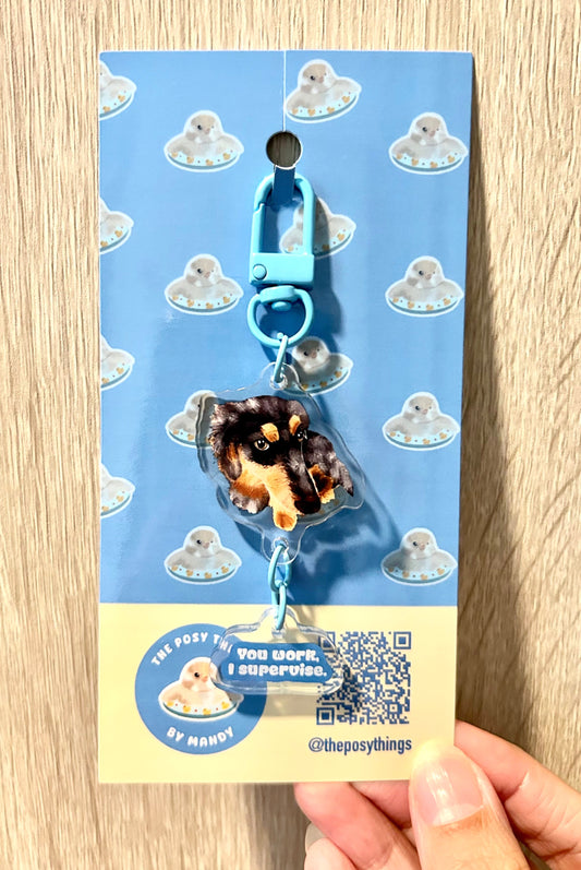 You Work, I Supervise Keychain