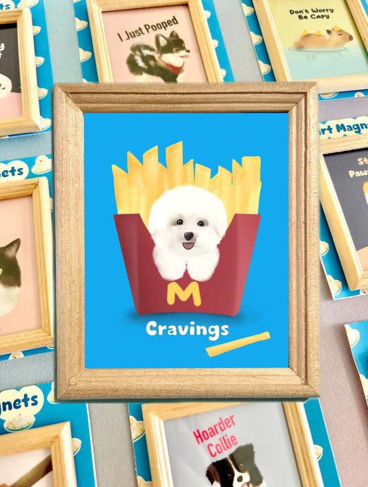 Bichon & Fries Art Magnet