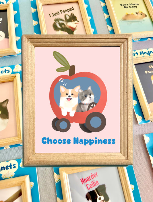 Choose Happiness Art Magnet
