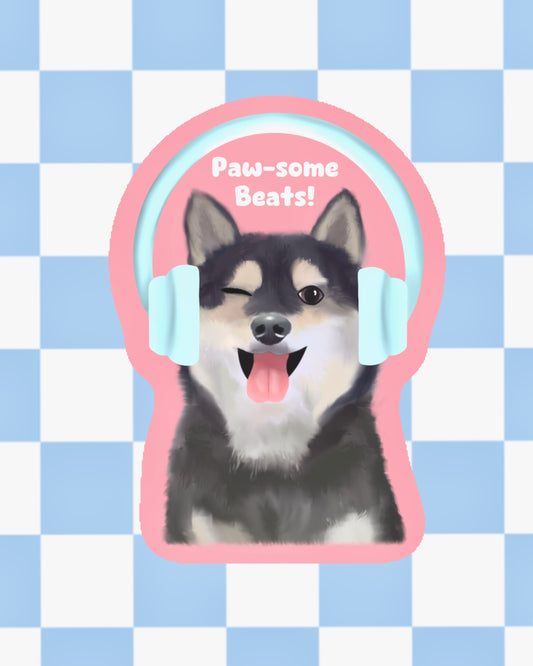 Paw-Some Beats Sticker