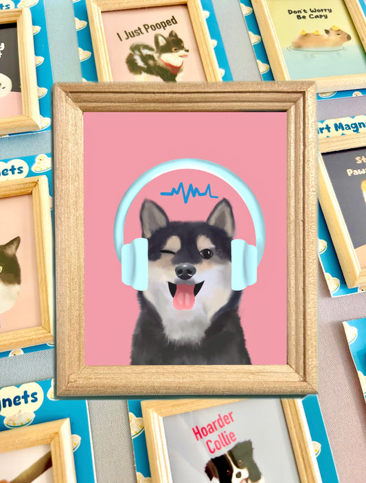 Shiba On Music Magnet